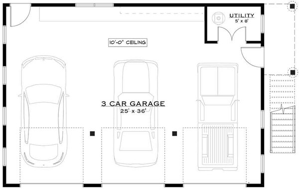 House Blueprint - Farmhouse Floor Plan - Lower Floor Plan #1101-51