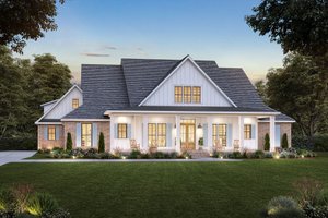 Farmhouse Style House Plan - 4 Beds 3.5 Baths 3449 Sq/Ft Plan #1074-51 ...