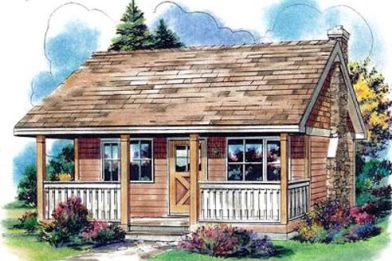 Exterior - Other Elevation for Cottage House Plan #18-4522, 1 bath