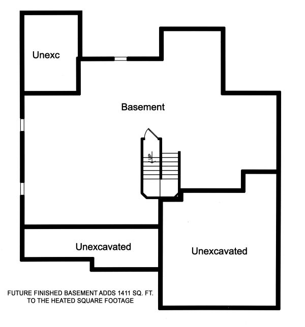 House Design - Country Floor Plan - Lower Floor Plan #46-891