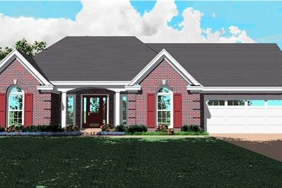 Exterior - Front Elevation for Traditional House Plan #81-289 - 3 bed, 2 bath