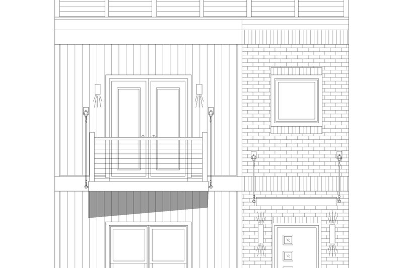 House Blueprint - Exterior - Front Elevation 4 for Contemporary House Plan #932-1412 - 3 bed, 3.5 bath