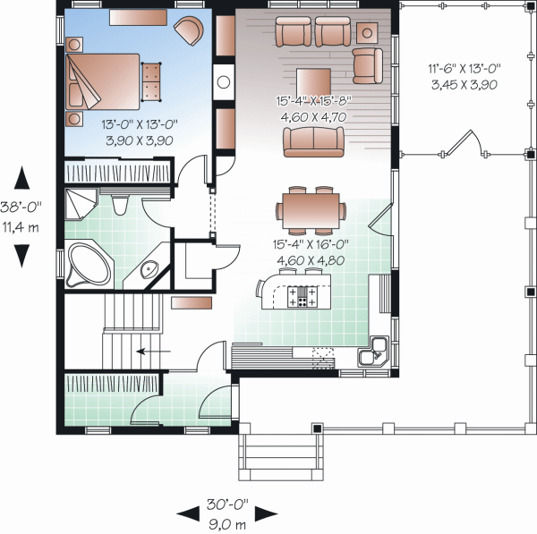 Home Plan - Farmhouse Floor Plan - Main Floor Plan #23-2270