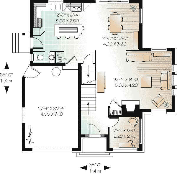 Home Plan - Traditional Floor Plan - Main Floor Plan #23-450