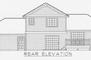 Exterior - Rear Elevation for Traditional House Plan #112-118 - 3 bed, 3 bath
