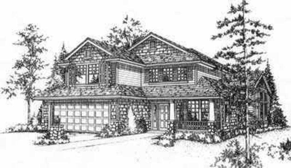 Exterior - Front Elevation 2 for Traditional House Plan #78-195 - 3 bed, 2.5 bath
