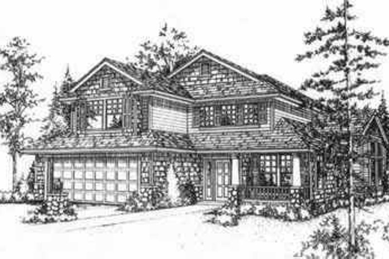 Exterior - Front Elevation 2 for Traditional House Plan #78-195 - 3 bed, 2.5 bath