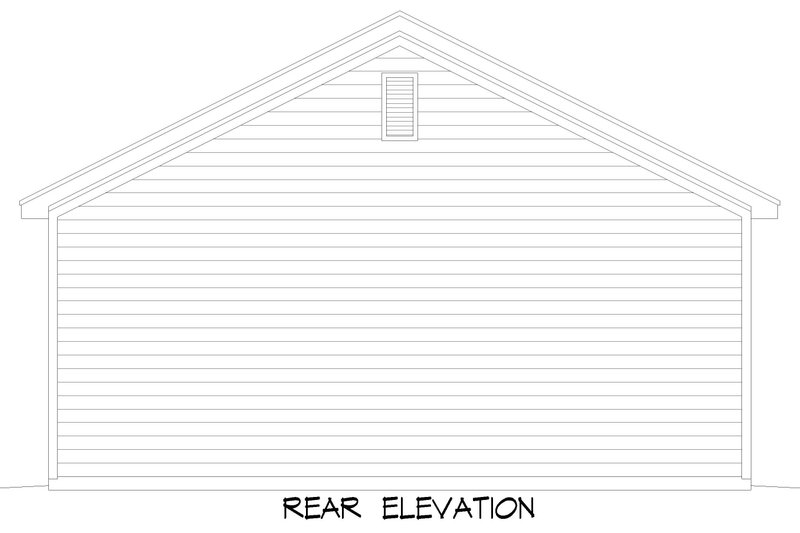 House Blueprint - Exterior - Rear Elevation for Country House Plan #932-1403, 0 bath