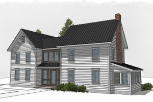 Exterior - Front Elevation 3 for Farmhouse House Plan #485-4 - 4 bed, 3 bath