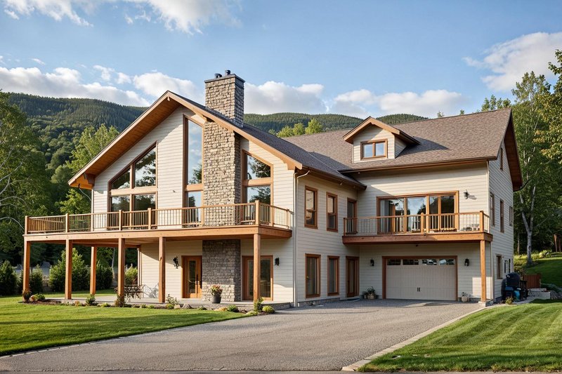 Architectural House Design - Modern Exterior - Front Elevation Plan #117-142