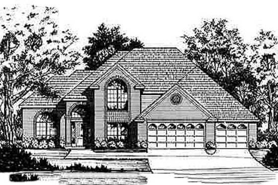Exterior - Front Elevation for Traditional House Plan #40-220 - 4 bed, 3 bath