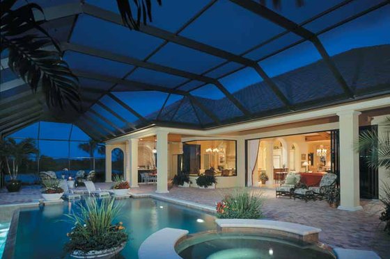 Exterior - Rear Elevation for Mediterranean House Plan #930-107 - 4 bed, 4.5 bath