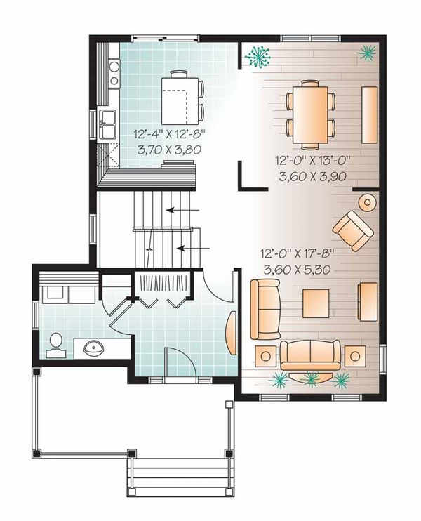 House Plan Design - Country Floor Plan - Main Floor Plan #23-2550