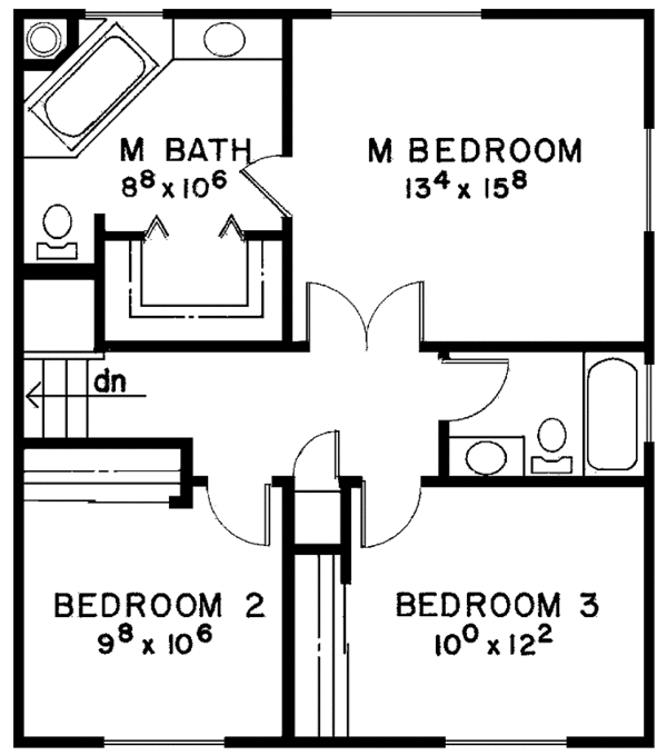 House Plan Design - Contemporary Floor Plan - Upper Floor Plan #60-858