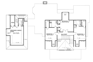 Floor Plan - Upper Floor for Country House Plan #17-2621 - 4 bed, 4.5 bath