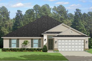 Exterior - Front Elevation 3 for Traditional House Plan #1058-120 - 4 bed, 2 bath
