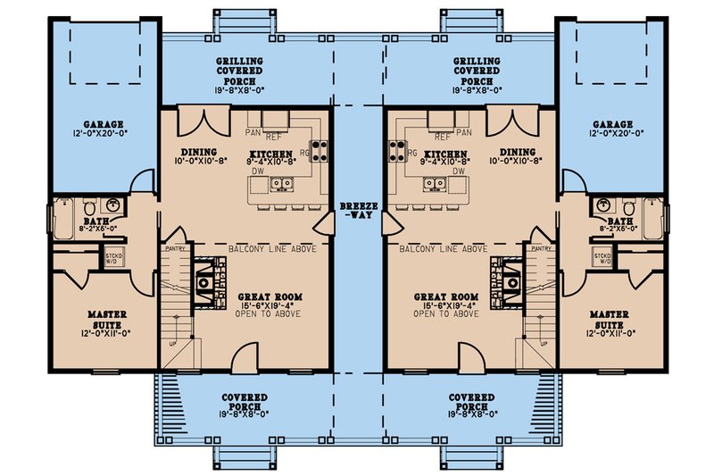 Craftsman Style House Plan - 3 Beds 2 Baths 1292 Sq/Ft Plan #923-260 ...