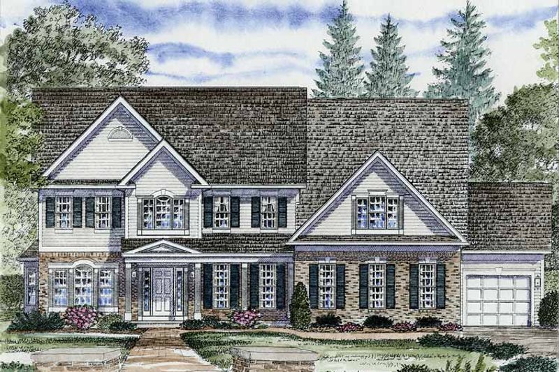 Dream House Plan - Colonial Exterior - Front Elevation Plan #316-250
