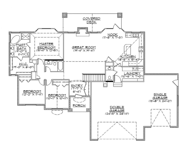 Architectural House Design - Traditional Floor Plan - Main Floor Plan #945-92