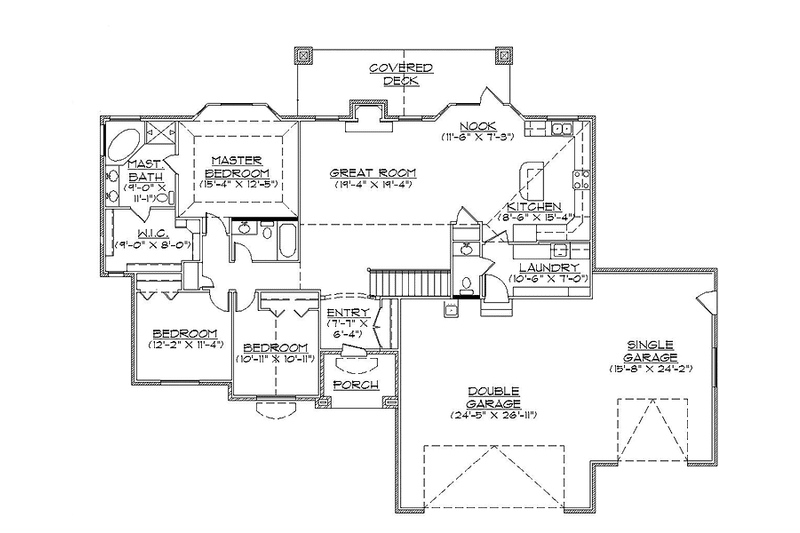 Home Plan - Floor Plan - Main Floor for Traditional House Plan #945-92 - 3 bed, 2.5 bath