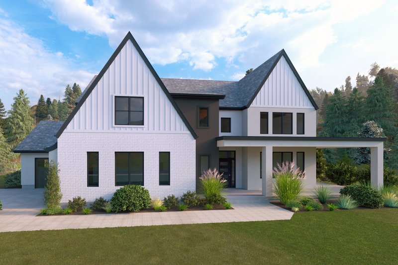Architectural House Design - Farmhouse Exterior - Front Elevation Plan #1111-36