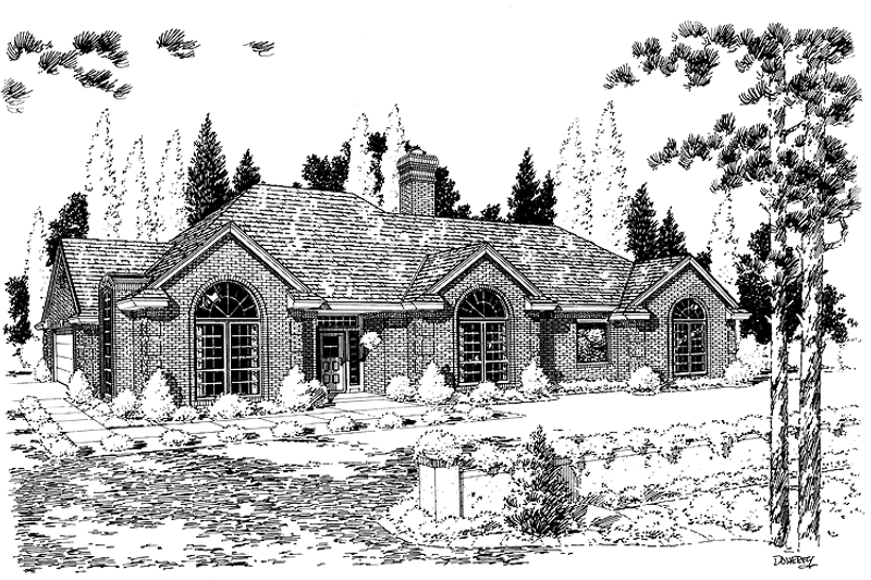 House Design - Ranch Exterior - Front Elevation Plan #310-1091