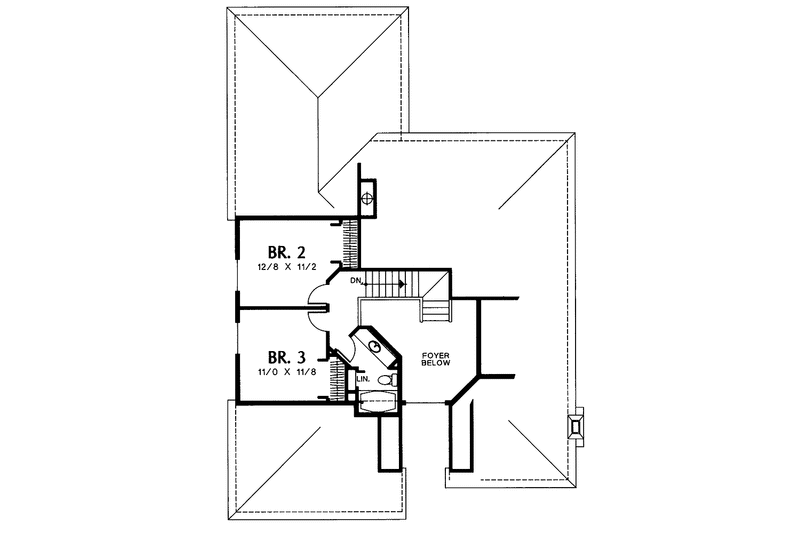 Home Plan - Floor Plan - Upper Floor for Traditional House Plan #48-718 - 3 bed, 2.5 bath