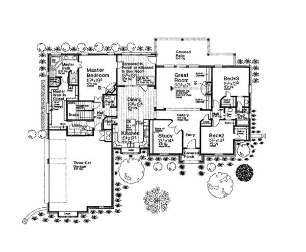 Dream House Plan - Country Floor Plan - Main Floor Plan #310-1250