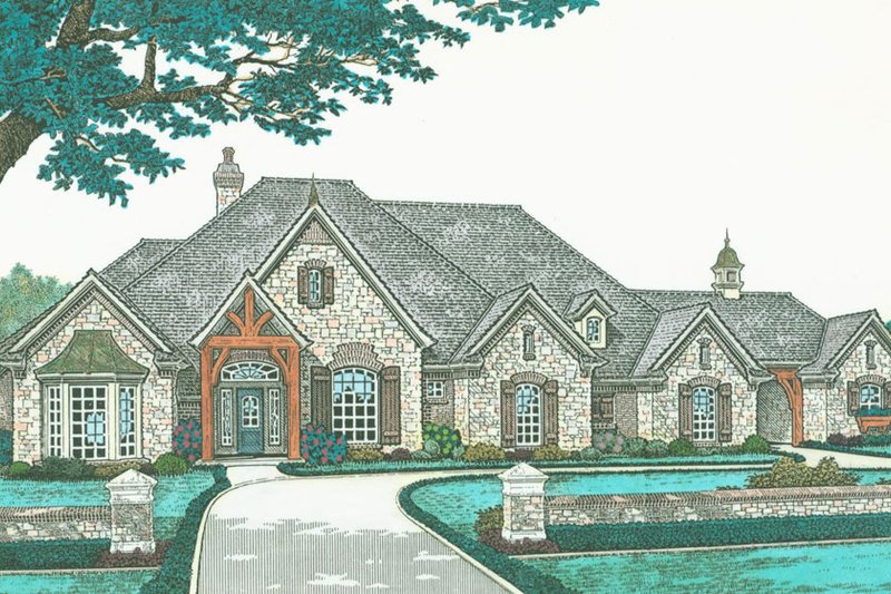 Dream House Plan - European Exterior - Front Elevation Plan #310-331