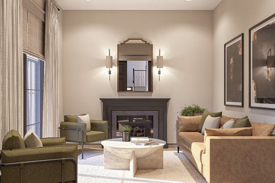 Interior - Family Room 1 for Modern House Plan #455-358 - 4 bed, 3.5 bath