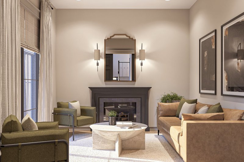 Home Plan - Interior - Family Room 1 for Modern House Plan #455-358 - 4 bed, 3.5 bath