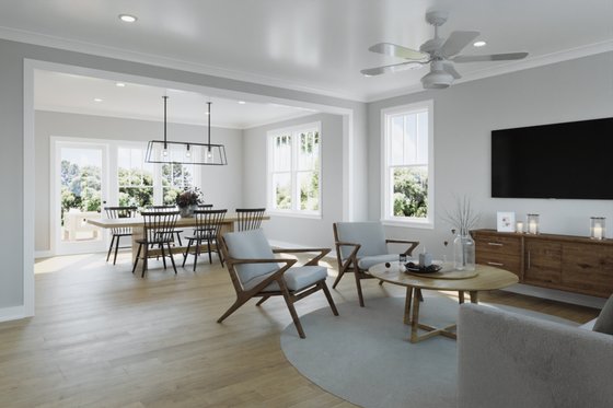 Interior - Family Room for Craftsman House Plan #461-50 - 3 bed, 2.5 bath