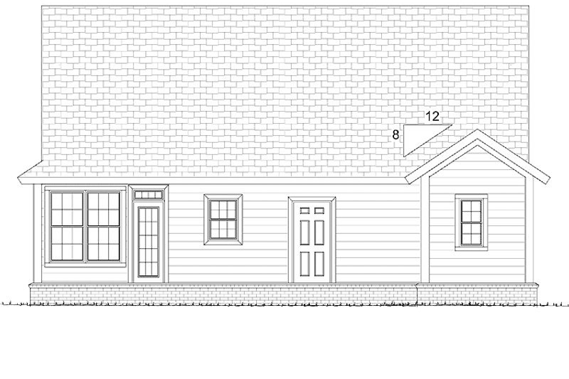 Architectural House Design - Exterior - Rear Elevation for Country House Plan #513-2139 - 3 bed, 2.5 bath