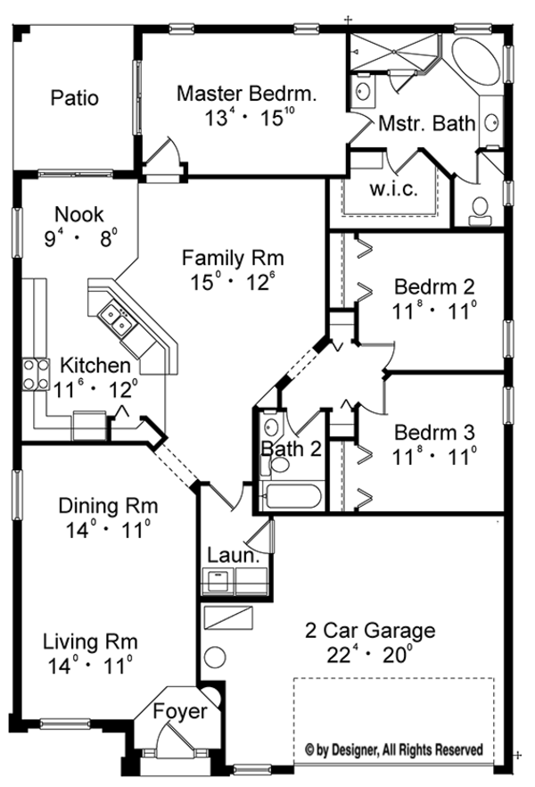 House Plan Design - European Floor Plan - Main Floor Plan #417-849