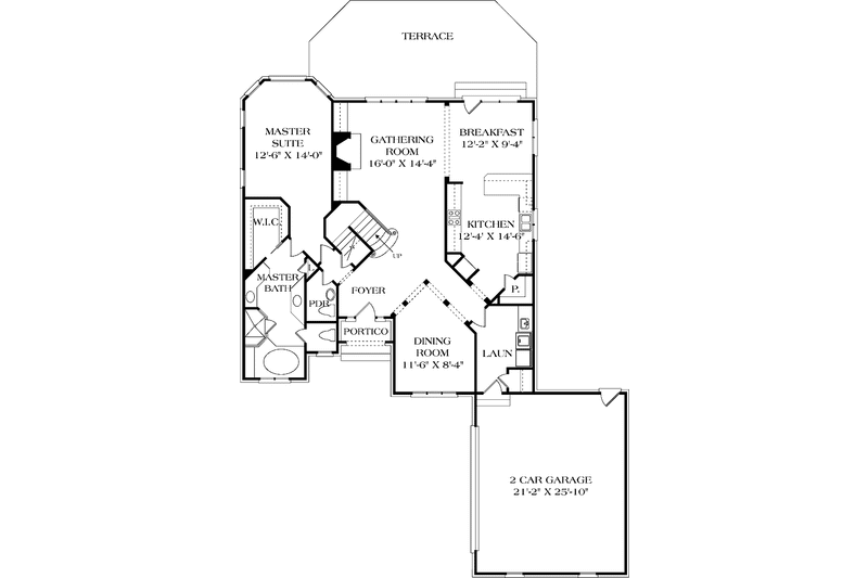 Dream House Plan - Floor Plan - Main Floor for Traditional House Plan #453-140 - 4 bed, 3.5 bath
