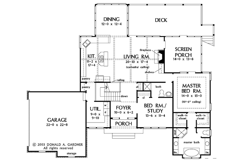 Home Plan - Floor Plan - Main Floor for Craftsman House Plan #929-702 - 3 bed, 3 bath