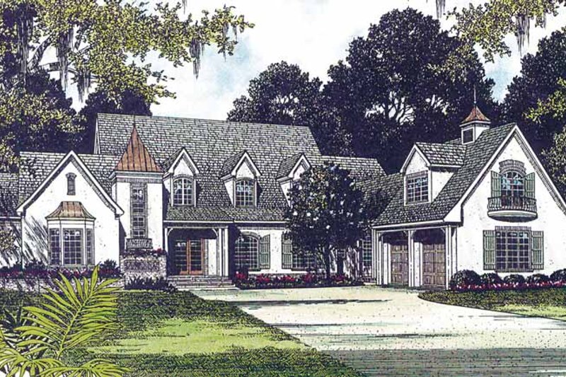 House Blueprint - Country Exterior - Front Elevation Plan #453-235