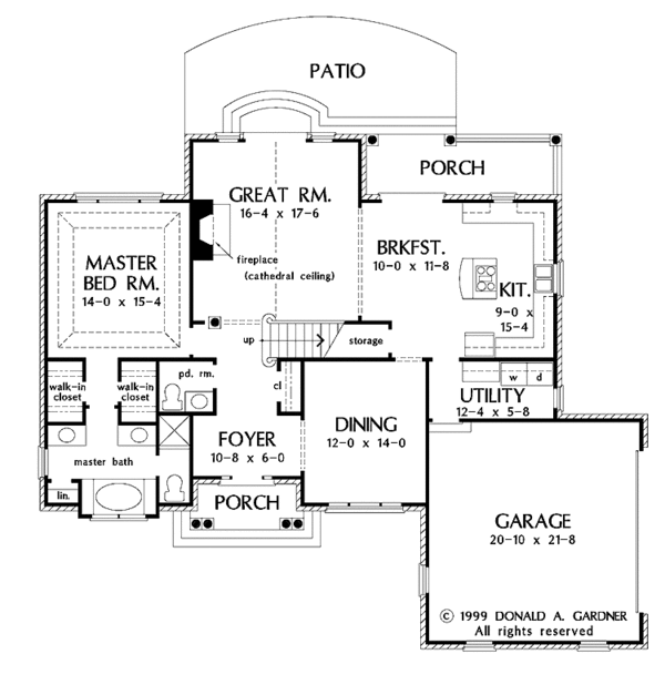 Architectural House Design - Traditional Floor Plan - Main Floor Plan #929-511