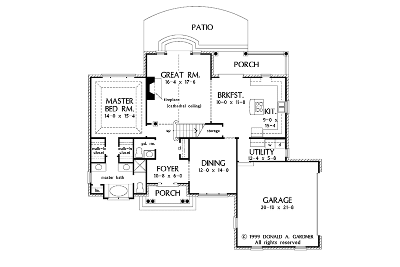 Home Plan - Floor Plan - Main Floor for Traditional House Plan #929-511 - 3 bed, 2.5 bath