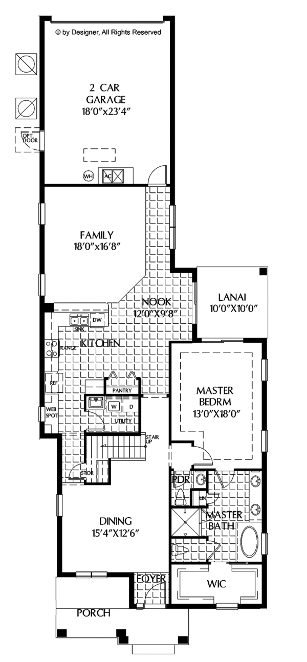 Dream House Plan - Colonial Floor Plan - Main Floor Plan #999-160