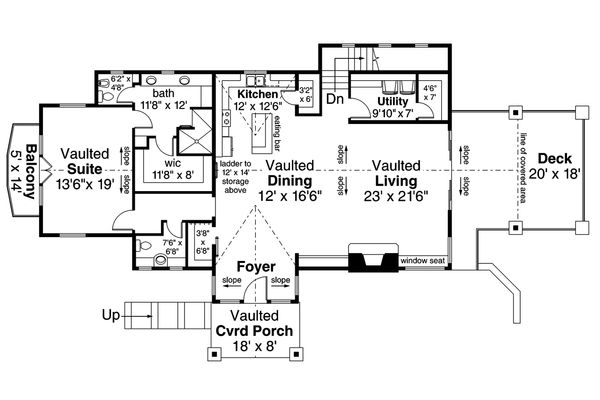 Architectural House Design - Cottage Floor Plan - Main Floor Plan #124-1110