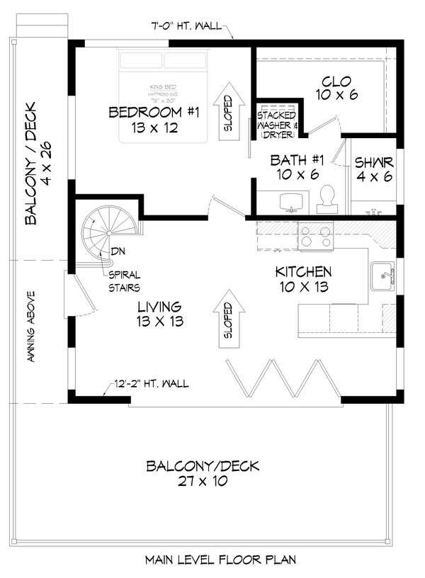 Contemporary Floor Plan - Main Floor Plan #932-881