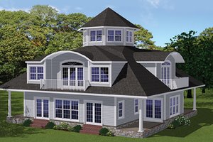 Exterior - Front Elevation 4 for Contemporary House Plan #1061-7 - 4 bed, 3.5 bath