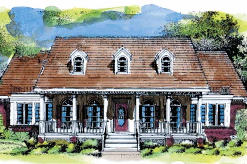 Architectural House Design - Colonial Exterior - Front Elevation Plan #320-965