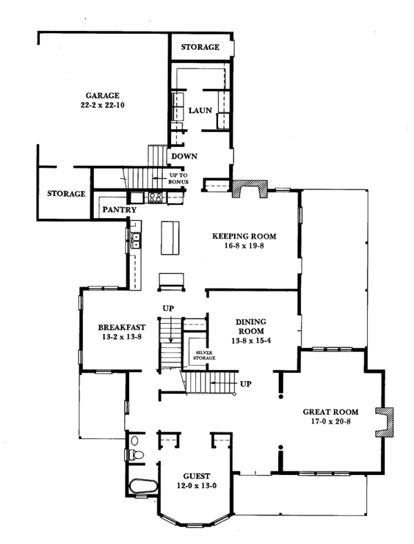 House Design - Victorian Floor Plan - Main Floor Plan #1047-17