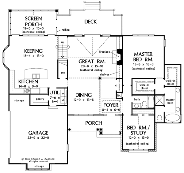 Architectural House Design - Traditional Floor Plan - Main Floor Plan #929-536