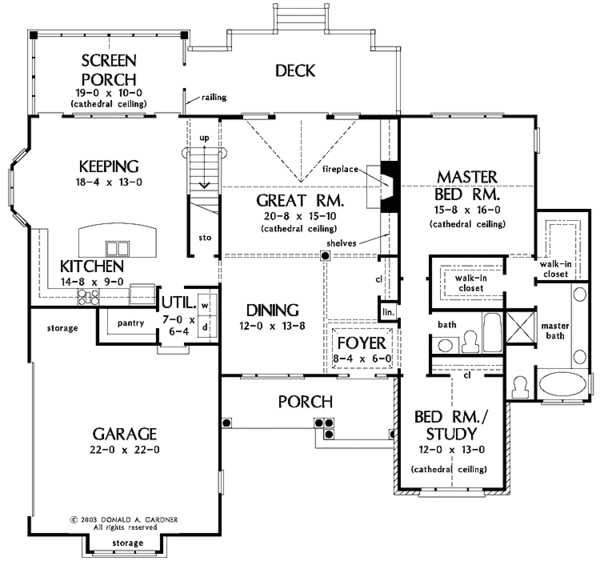 House Plan Design - Traditional Floor Plan - Main Floor Plan #929-536