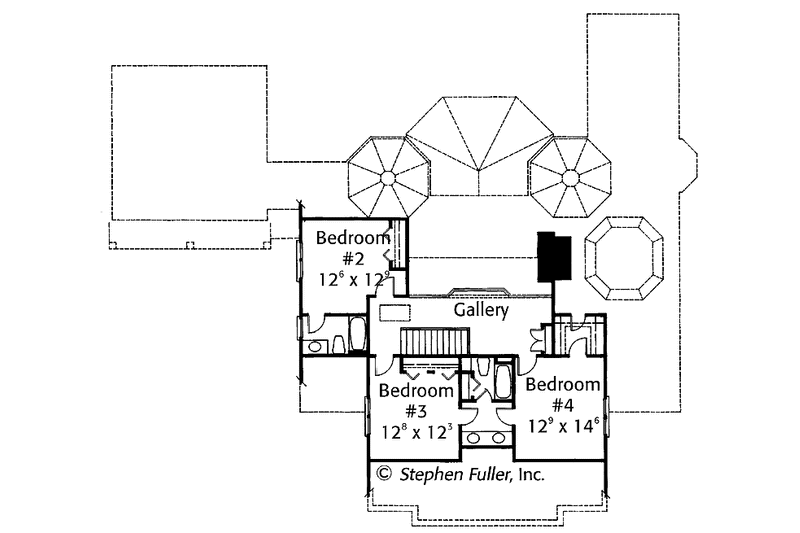 Home Plan - Floor Plan - Upper Floor for Country House Plan #429-363 - 4 bed, 3.5 bath
