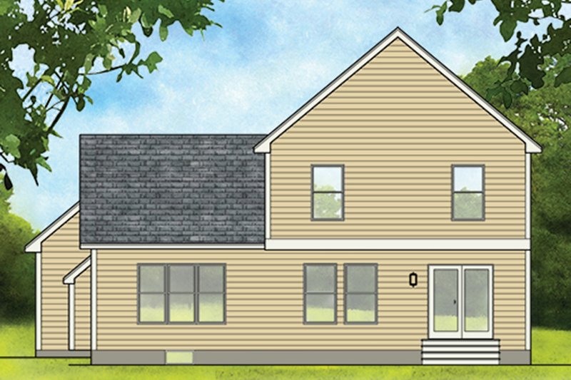 Dream House Plan - Exterior - Rear Elevation for Colonial House Plan #1010-182 - 3 bed, 2.5 bath
