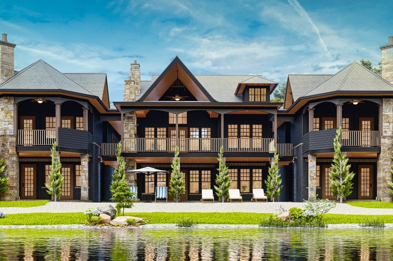 House Design - Exterior - Rear Elevation for Craftsman House Plan #54-706 - 4 bed, 4.5 bath